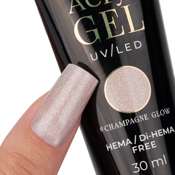 Gel acrílico Polygel para la aplicación de extensiones AcrylGel Molly Nails sin HEMA/Di-HEMA Champagne Glow 30 ml