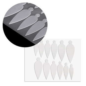 Set combinato di stampi in silicone a doppia forma per french con punta lunga, 12 pezzi