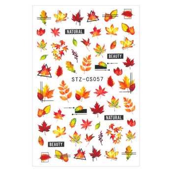 Self-adhesive nail stickers, autumn leaves STZ-CS057
