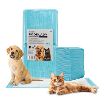Absorbierende Hundematten – zur Erziehung beim Pinkeln, für Hygiene und Sauberkeit – AlleMed, 100 Stück, 60 x 90 cm, blau