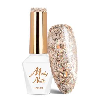 Molly Nails Crushed Diamonds Lady in Gold HEMA/Di-HEMA-freier Hybridlack 8 g Nr. 535