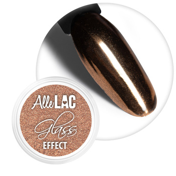 Polvo con efecto espejo para decoraciones de uñas Glass Effect AlleLac Carmel n.º 13