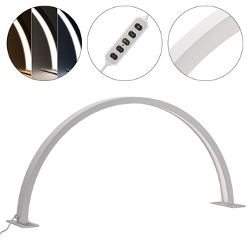 Lámpara LED de belleza de 35 W con forma de arco, de escritorio, sin sombras, blanca, tamaño L, modelo HQ-75X
