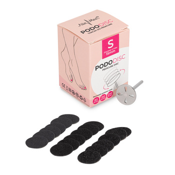 Disco para pedicura Pododisk: juego compuesto por eje, disco y puntas intercambiables de 15 mm