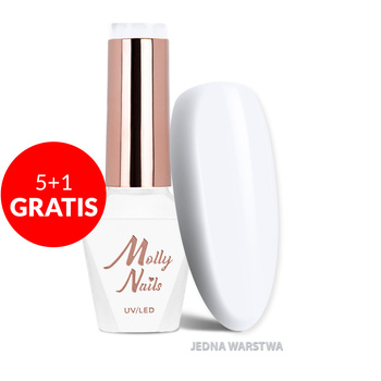 5 + 1 gratis. Esmalte híbrido LED/UV Gel Polish Business Class n.º 310 Pure Silk de MollyNails, sin HEMA ni Di-HEMA, 8 g