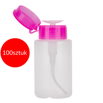 100 unidades. Dispensador con bomba para líquidos, color rosa, 150 ml