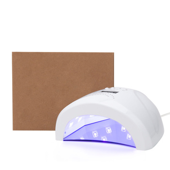 Lámpara para uñas dual UV/LED de 48 W «No Name» para esmaltes híbridos, geles y acrilogel, blanca, 1 unidad