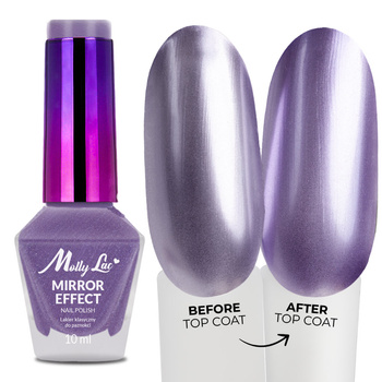 Esmalte clásico MollyLac Mirror, efecto espejo/metalizado, n.º 04, 10 ml