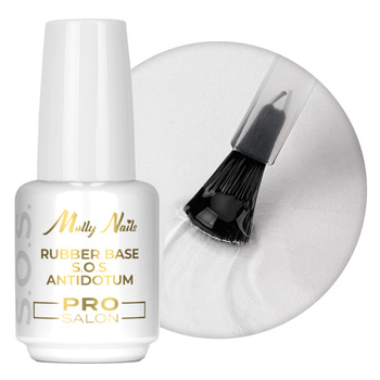 Base de caucho para uñas flexibles, manicura y pedicura, para decoraciones S.O.S. Antidotum Pro Salon Molly Nails Clear 15 g