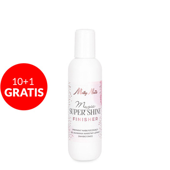 10 + 1 gratis. Limpiador perfumado 3 en 1, líquido abrillantador para eliminar la capa pegajosa Magic Super Shine Finisher de MollyNails, 100 ml