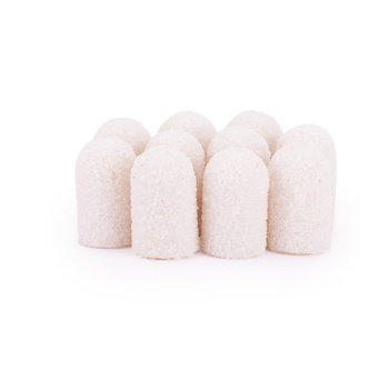 Capuchones para pedicura de 7 mm, gradación 80, 10 unidades, ABS, Podo AlleMed, blanco