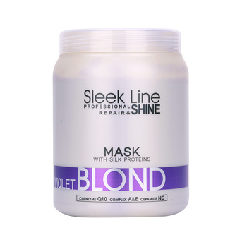Mascarilla neutralizante para cabello rubio Stapiz Sleek Line Violet Blond, 1000 ml