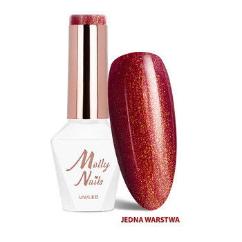 Esmalte híbrido LED/UV Gel Polish La Vie en Rouge n.º 323 Glow & Passion MollyNails sin HEMA ni Di-HEMA, 8 g