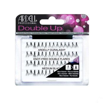 Pestañas postizas Ardell Double Up Knot Free Double Flares, 56 unidades, negro medio