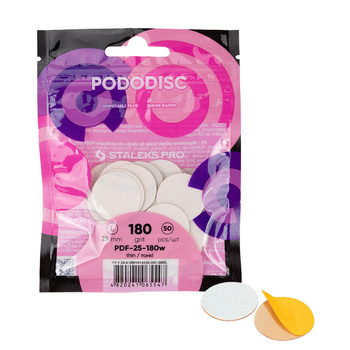 Discos abrasivos de recambio de grano 180 para PODODISC Staleks Expert, tamaño L, 25 mm, 50 unidades