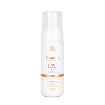 Espuma iluminadora con vitaminas para desmaquillarse con elixir de vitamina C al 5 %, 150 ml