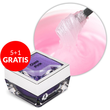 5+1 gratis: Gel acrílico de construcción Allepaznokcie, sin HEMA ni Di-HEMA, color rosa cristalino, 30 g