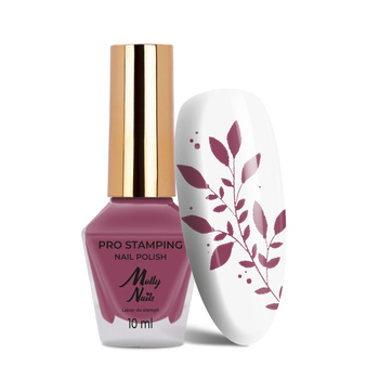 Esmalte para estampado Molly Nails PRO Stamping Dusty Pink Berry n.º 18, 10 ml