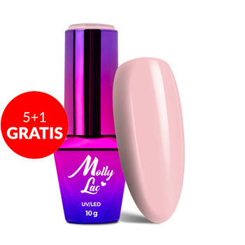 5 + 1 gratis: Esmalte híbrido MollyLac Sensual Bella 10 g, n.º 201