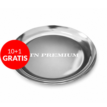 10 + 1 gratis. Bandeja metálica para herramientas NTN Premium, redonda, plateada