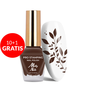 10 + 1 gratis: Esmalte para estampado Molly Nails PRO Stamping Brown n.º 13, 10 ml