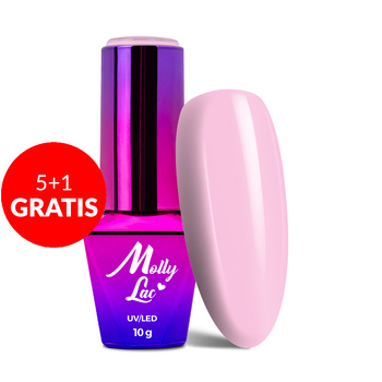 5 + 1 gratis: Esmalte híbrido Mollylac Silk &amp; Cotton Topless Tweed, 10 g, n.º 365