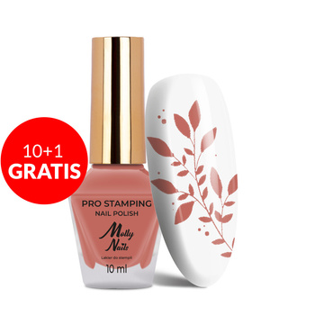 10 + 1 gratis: Esmalte para estampado Molly Nails PRO Stamping Salmon Pink n.º 16, 10 ml
