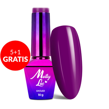 5 + 1 gratis Esmalte híbrido MollyLac AlleMolly 10 g N.º 000