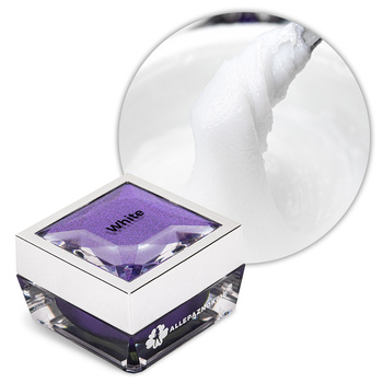 Gel acrílico de construcción Allepaznokcie sin HEMA/Di-HEMA, blanco, 30 g
