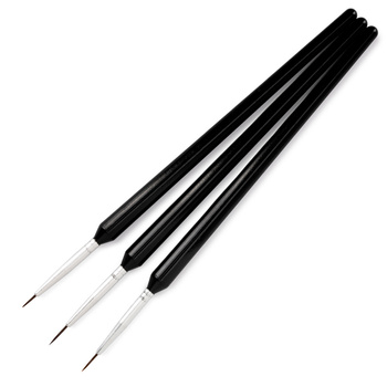 Set de pinceles para decoraciones, negros, 3 unidades