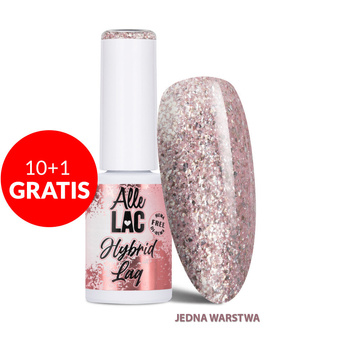10 + 1 gratis. Esmalte híbrido LED/UV Gel Polish Pinks Fairy Glitter AlleLac sin HEMA/Di-HEMA, 6 g