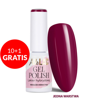 10 + 1 gratis. Esmalte híbrido LED/UV Gel Polish Reds R11 Burgundy Rose AlleLac sin HEMA/Di-HEMA, 6 g