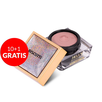 10 + 1 gratis. Gel constructivo denso y duro, tipo gelatina: Jelly Builder Gel de Molly Nails Biscotti, sin HEMA ni Di-HEMA, 15 g