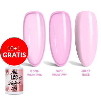 10 + 1 gratis Esmalte híbrido LED/UV Gel Polish Pinks PI7 Misty Rose AlleLac sin HEMA/Di-HEMA 6 g