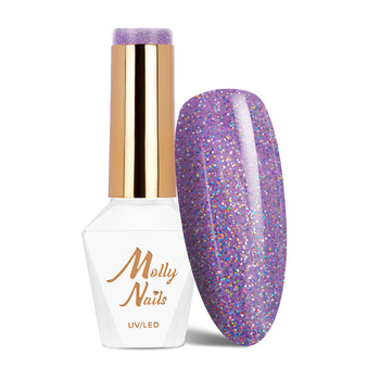 Esmalte híbrido Molly Nails Winter Crystalize Birthday Girl sin HEMA ni Di-HEMA, 8 g, n.º 224