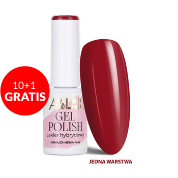 10 + 1 gratis. Semipermanente LED/UV Gel Polish Reds R7 Maroon Flame AlleLac sin HEMA ni Di-HEMA, 6 g