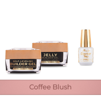 Molly Nails PRO MATCH SYSTEM 2+1 Coffee Blush: 2 geles de construcción + Doctor Top 15 g