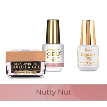 Molly Nails PRO MATCH SYSTEM 2+1 Nutty Nut: 2 geles de construcción + Doctor Top 15 g