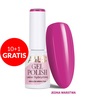 10 + 1 gratis. Esmalte híbrido LED/UV Gel Polish Pinks PI15 Fuchsia AlleLac sin HEMA/Di-HEMA, 6 g