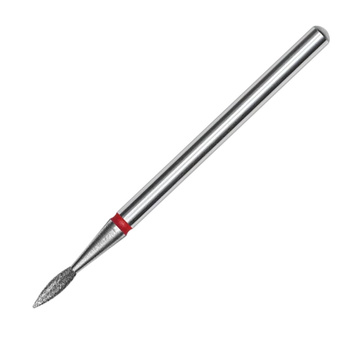 Fresa de diamante «llama» afilada roja Staleks Expert 1,8/8 mm