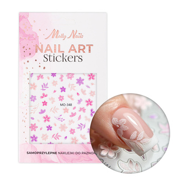 Adhesivos para uñas 5D con motivos florales de MollyNails MO-348