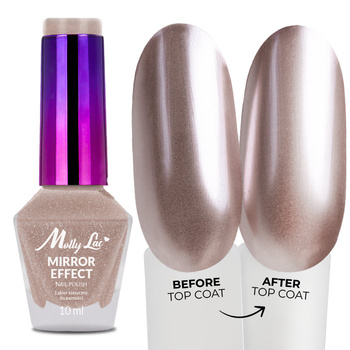 Esmalte clásico MollyLac Mirror, efecto espejo/metalizado, n.º 12, 10 ml