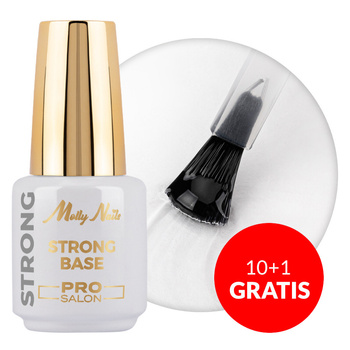 10+1 free Strong Base Pro Hybrid Base Coat by Molly Nails (HEMA/Di-HEMA Free) 15g