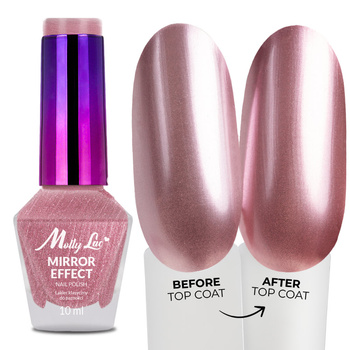 Esmalte clásico MollyLac Mirror, efecto espejo/metalizado, n.º 05, 10 ml