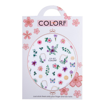 Adhesivos para uñas finos con motivos florales CA-421