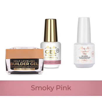 Molly Nails PRO MATCH SYSTEM 2+1 Smoky Pink: 2 geles de base + Doctor Top 15 g