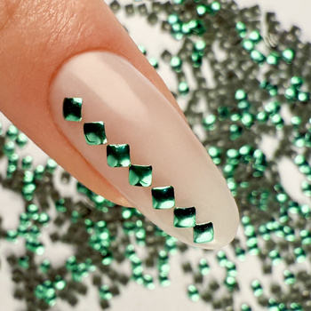 ShinePins : clous lisses, strass, décorations pour ongles, carrés, mini, NTN Premium n° 6, 5 g