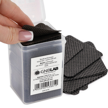 Disques démaquillants non pelucheux perforés pour les ongles, noirs, 5 x 5 cm, 200 pièces