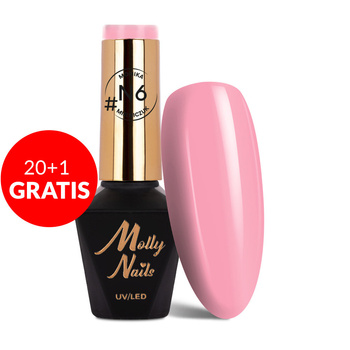 20 + 1 gratuit Vernis hybride Molly Nails Natural par Monika Mielniczuk Sans HEMA/Di-HEMA 8 g N° N6