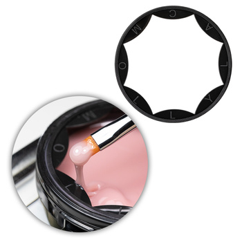 Anneau pour pot servant à essuyer le pinceau et à empêcher le gel de se renverser : Safety Ring 2 en 1 MollyLac 50 ml